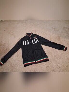 The Limited Black Italia Track Jacket Size Small Awith Green-Red-White Trim